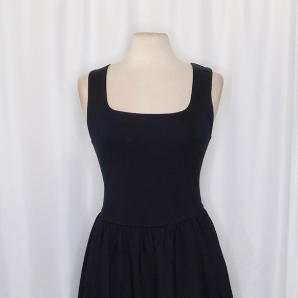 NWT!! J. CREW Black Drop-Waist Mixy Dress Tank Midi Dropwaist Solid Medium - Picture 4 of 16